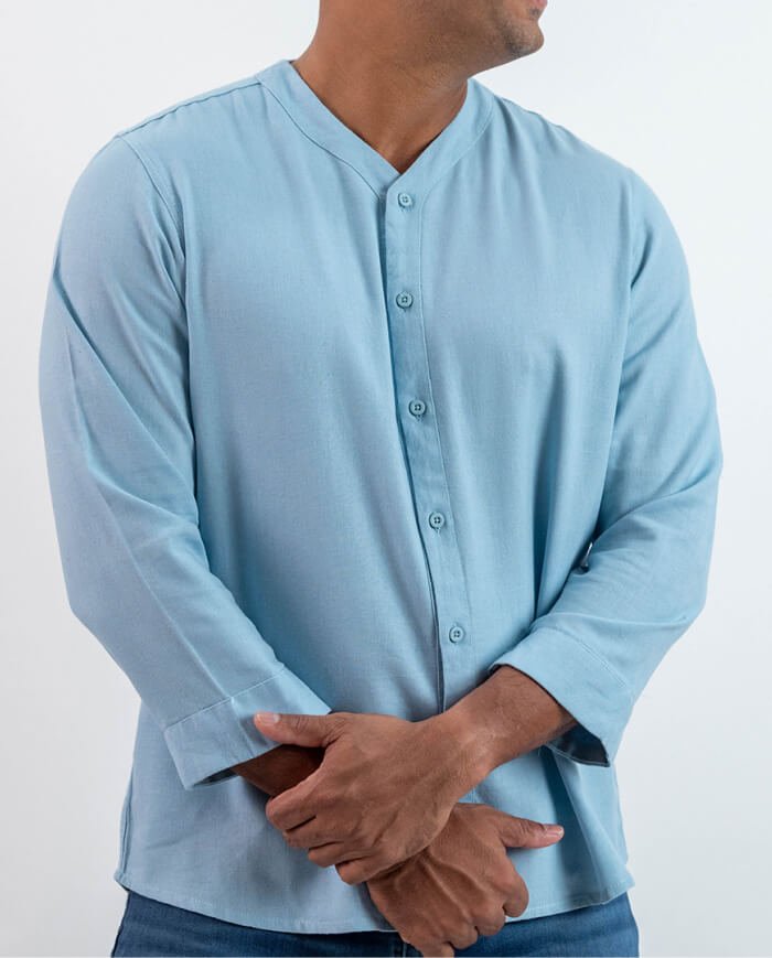 The Epoch Linen Long Sleeve Shirt – Light Blue