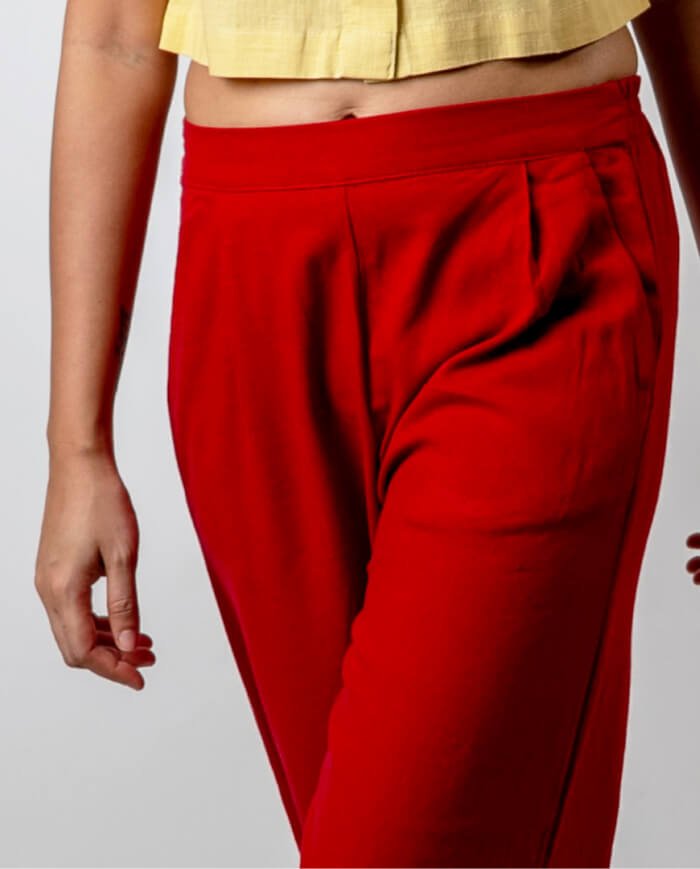 The Batiste Linen Pant – Red
